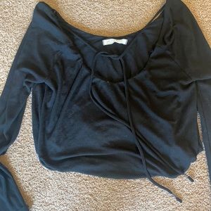 Free people crop top long sleeve